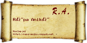 Répa Anikó névjegykártya